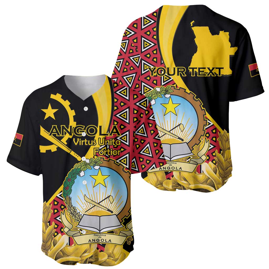 Personalized Angola Baseball Jersey Coat Of Arms Welwitschia Mirabilis