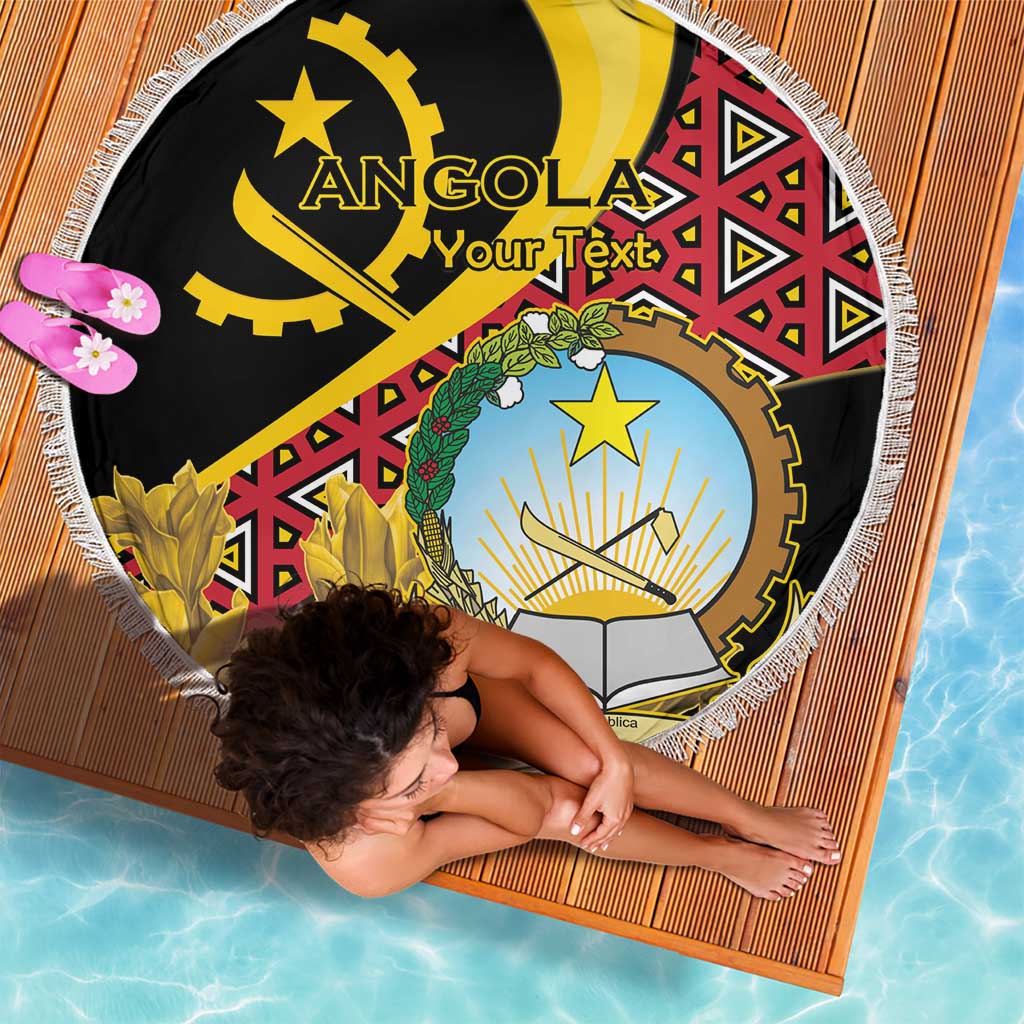 Personalized Angola Beach Blanket Coat Of Arms Welwitschia Mirabilis