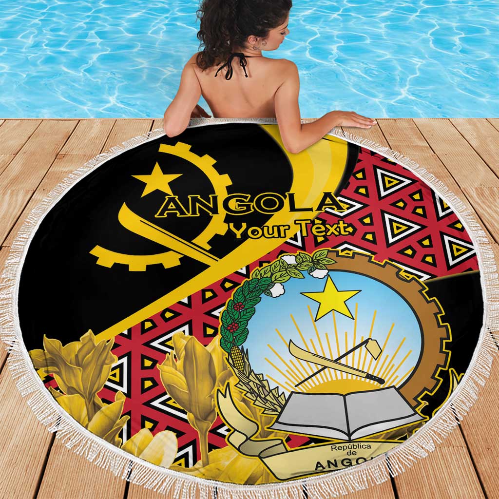 Personalized Angola Beach Blanket Coat Of Arms Welwitschia Mirabilis