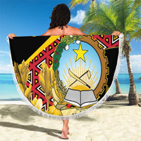Personalized Angola Beach Blanket Coat Of Arms Welwitschia Mirabilis