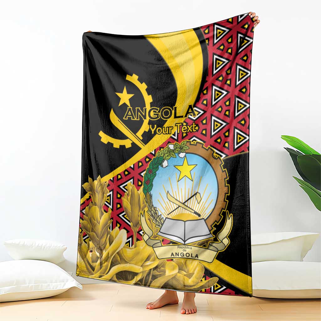 Personalized Angola Blanket Coat Of Arms Welwitschia Mirabilis