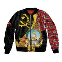 Personalized Angola Bomber Jacket Coat Of Arms Welwitschia Mirabilis