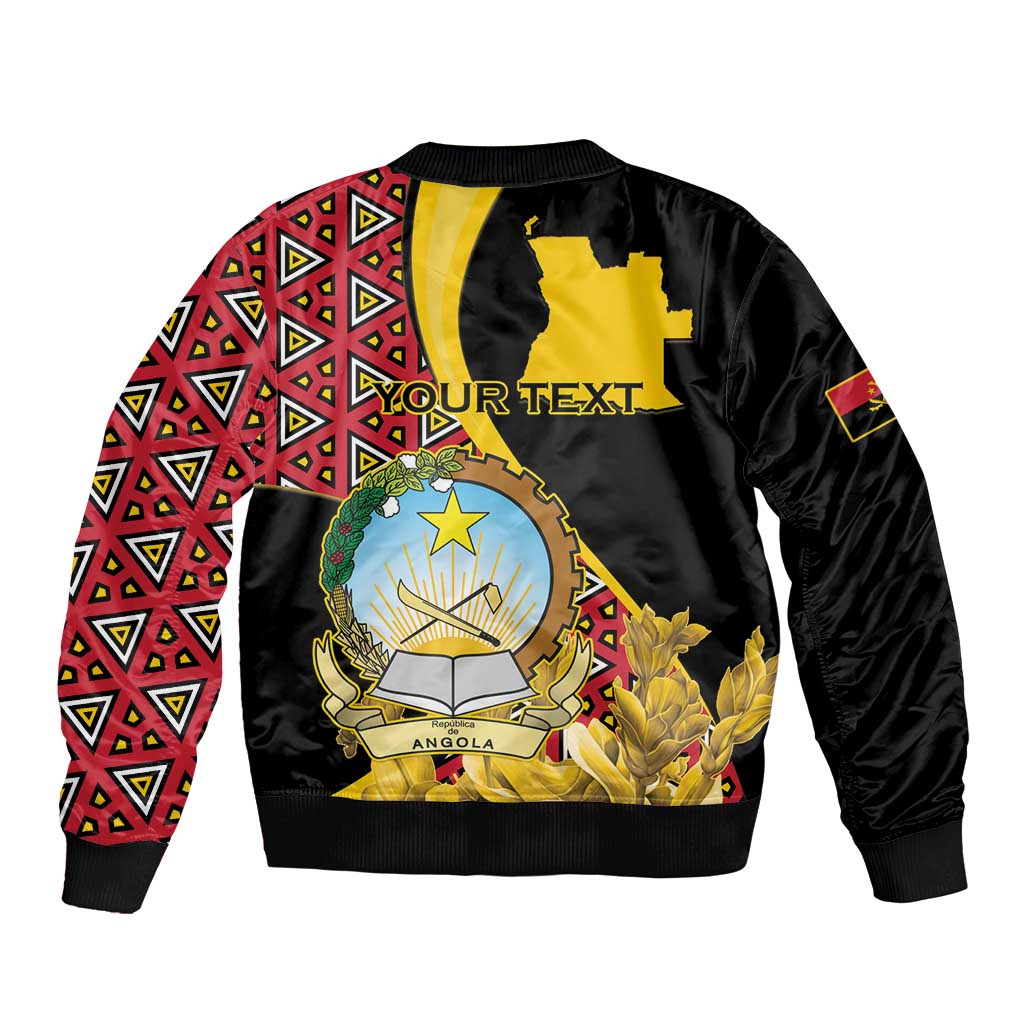 Personalized Angola Bomber Jacket Coat Of Arms Welwitschia Mirabilis