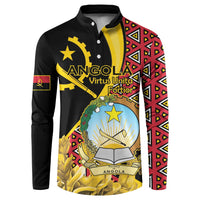 Personalized Angola Button Sweatshirt Coat Of Arms Welwitschia Mirabilis