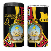 Personalized Angola 4 in 1 Can Cooler Tumbler Coat Of Arms Welwitschia Mirabilis