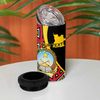 Personalized Angola 4 in 1 Can Cooler Tumbler Coat Of Arms Welwitschia Mirabilis