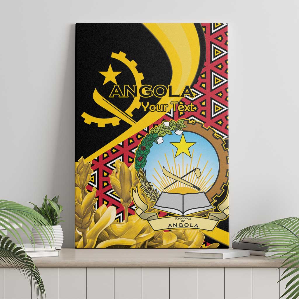 Personalized Angola Canvas Wall Art Coat Of Arms Welwitschia Mirabilis