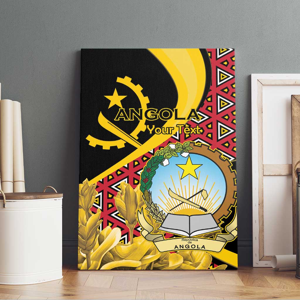 Personalized Angola Canvas Wall Art Coat Of Arms Welwitschia Mirabilis