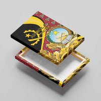 Personalized Angola Canvas Wall Art Coat Of Arms Welwitschia Mirabilis