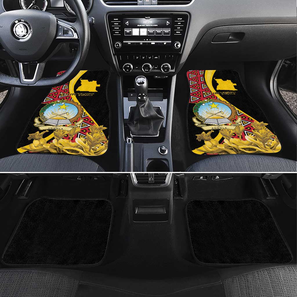 Personalized Angola Car Mats Coat Of Arms Welwitschia Mirabilis