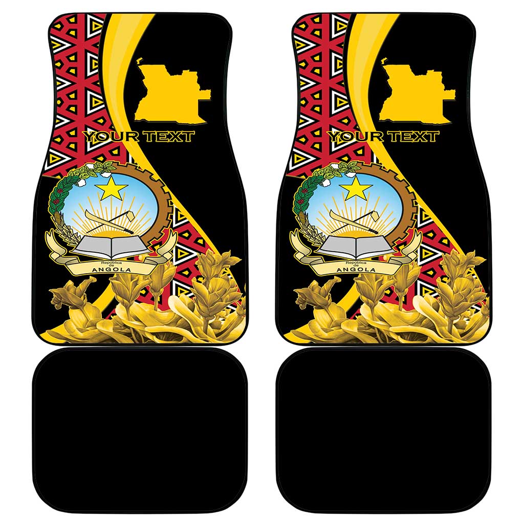 Personalized Angola Car Mats Coat Of Arms Welwitschia Mirabilis