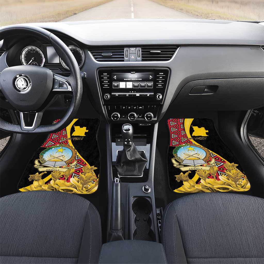 Personalized Angola Car Mats Coat Of Arms Welwitschia Mirabilis