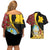 Personalized Angola Couples Matching Off Shoulder Short Dress and Hawaiian Shirt Coat Of Arms Welwitschia Mirabilis