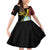 Personalized Angola Family Matching Off Shoulder Short Dress and Hawaiian Shirt Coat Of Arms Welwitschia Mirabilis