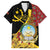 Personalized Angola Family Matching Off Shoulder Short Dress and Hawaiian Shirt Coat Of Arms Welwitschia Mirabilis