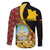 Personalized Angola Family Matching Off Shoulder Short Dress and Hawaiian Shirt Coat Of Arms Welwitschia Mirabilis