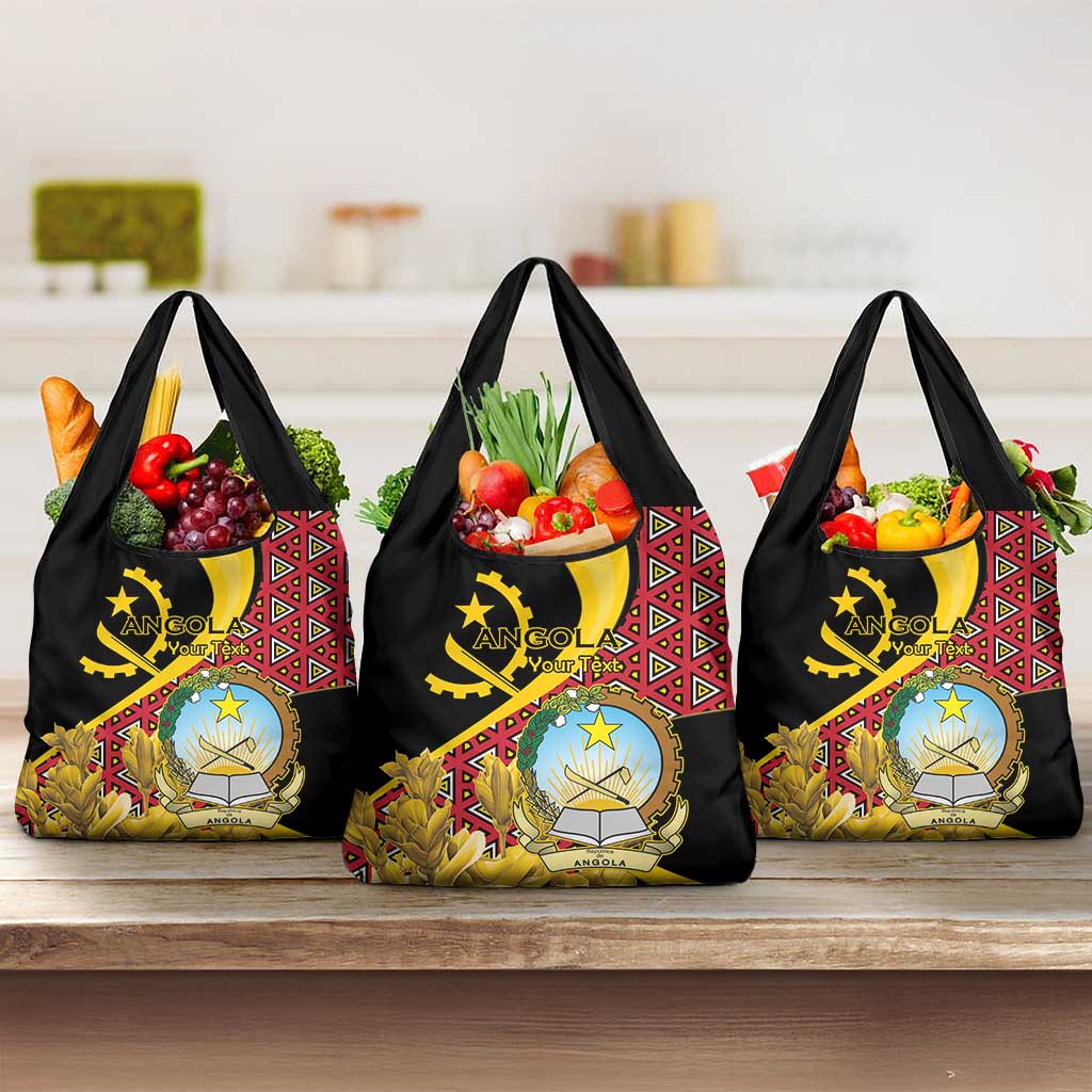 Personalized Angola Grocery Bag Coat Of Arms Welwitschia Mirabilis