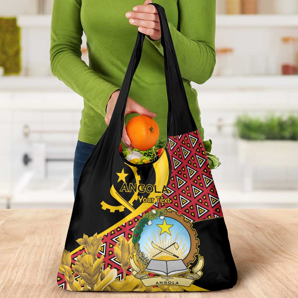 Personalized Angola Grocery Bag Coat Of Arms Welwitschia Mirabilis