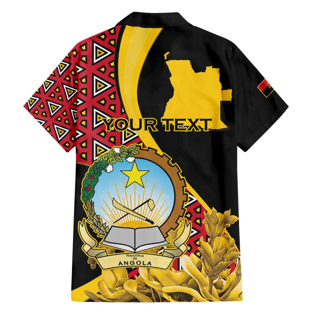 Personalized Angola Hawaiian Shirt Coat Of Arms Welwitschia Mirabilis