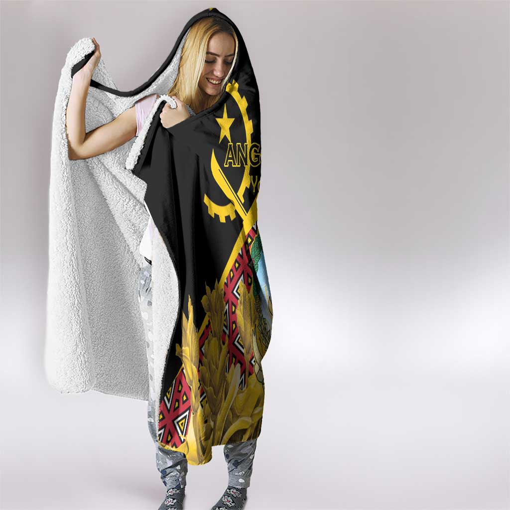 Personalized Angola Hooded Blanket Coat Of Arms Welwitschia Mirabilis