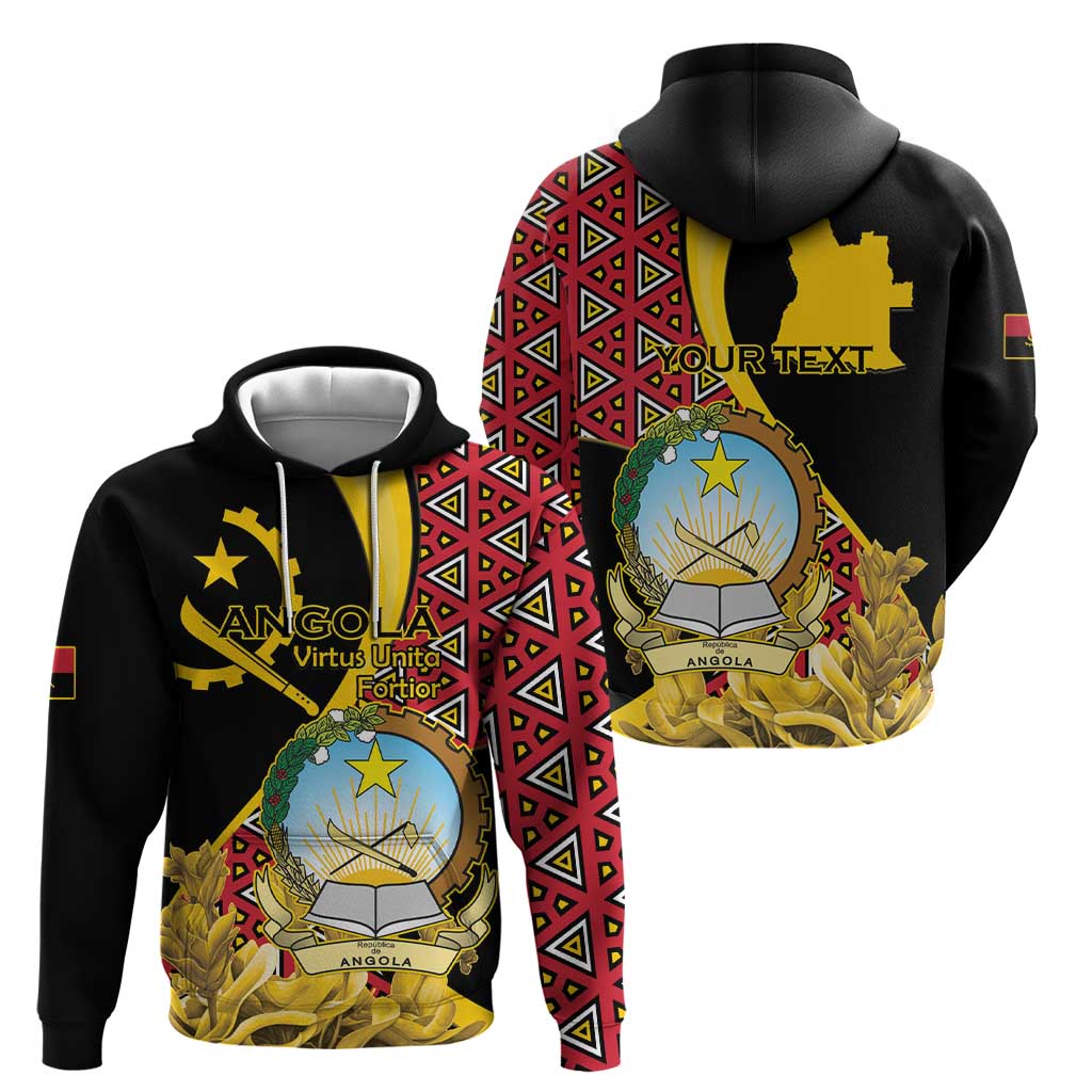 Personalized Angola Hoodie Coat Of Arms Welwitschia Mirabilis