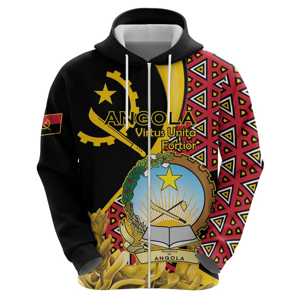 Personalized Angola Hoodie Coat Of Arms Welwitschia Mirabilis
