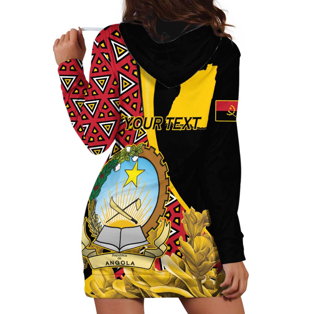 Personalized Angola Hoodie Dress Coat Of Arms Welwitschia Mirabilis