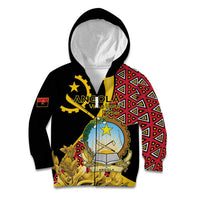 Personalized Angola Kid Hoodie Coat Of Arms Welwitschia Mirabilis
