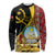 Personalized Angola Long Sleeve Shirt Coat Of Arms Welwitschia Mirabilis