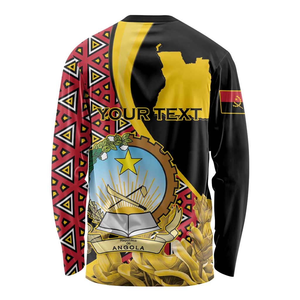 Personalized Angola Long Sleeve Shirt Coat Of Arms Welwitschia Mirabilis
