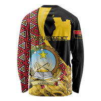 Personalized Angola Long Sleeve Shirt Coat Of Arms Welwitschia Mirabilis
