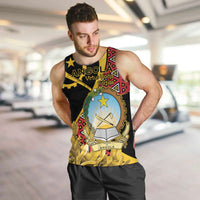 Personalized Angola Men Tank Top Coat Of Arms Welwitschia Mirabilis