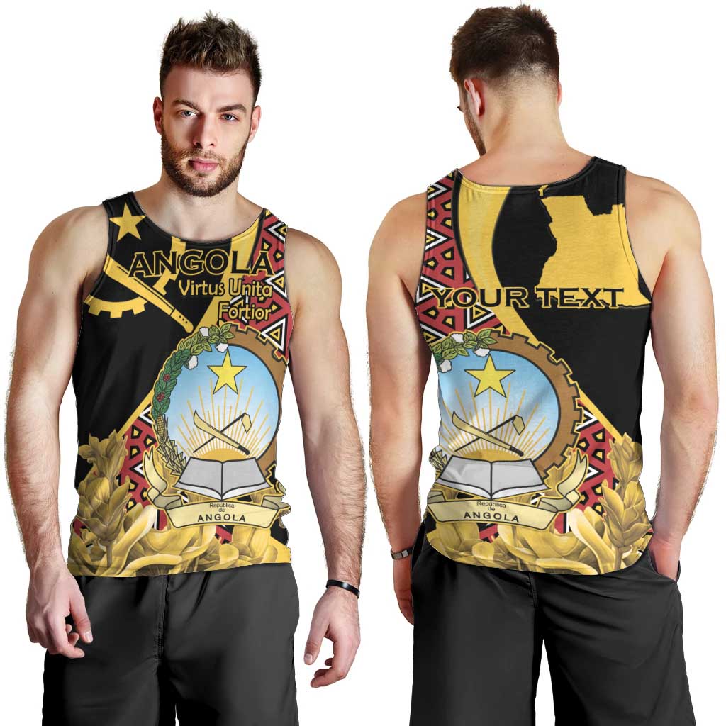 Personalized Angola Men Tank Top Coat Of Arms Welwitschia Mirabilis