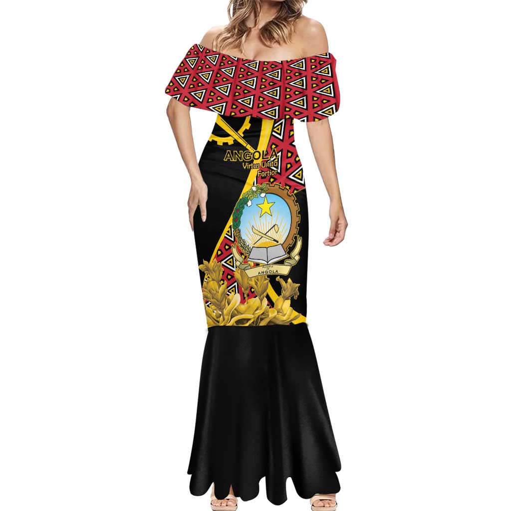 Personalized Angola Mermaid Dress Coat Of Arms Welwitschia Mirabilis