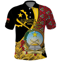 Personalized Angola Polo Shirt Coat Of Arms Welwitschia Mirabilis