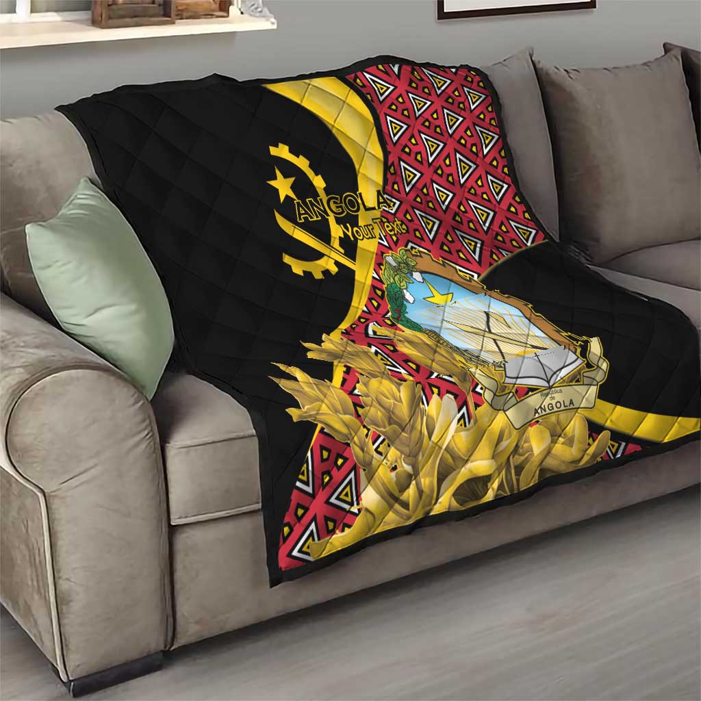 Personalized Angola Quilt Coat Of Arms Welwitschia Mirabilis