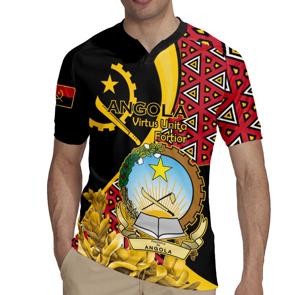 Personalized Angola Rugby Jersey Coat Of Arms Welwitschia Mirabilis