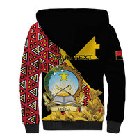 Personalized Angola Sherpa Hoodie Coat Of Arms Welwitschia Mirabilis