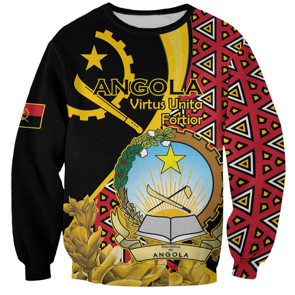 Personalized Angola Sweatshirt Coat Of Arms Welwitschia Mirabilis