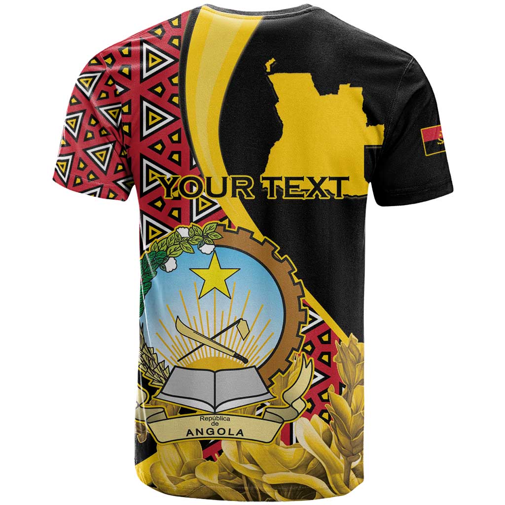 Personalized Angola T Shirt Coat Of Arms Welwitschia Mirabilis