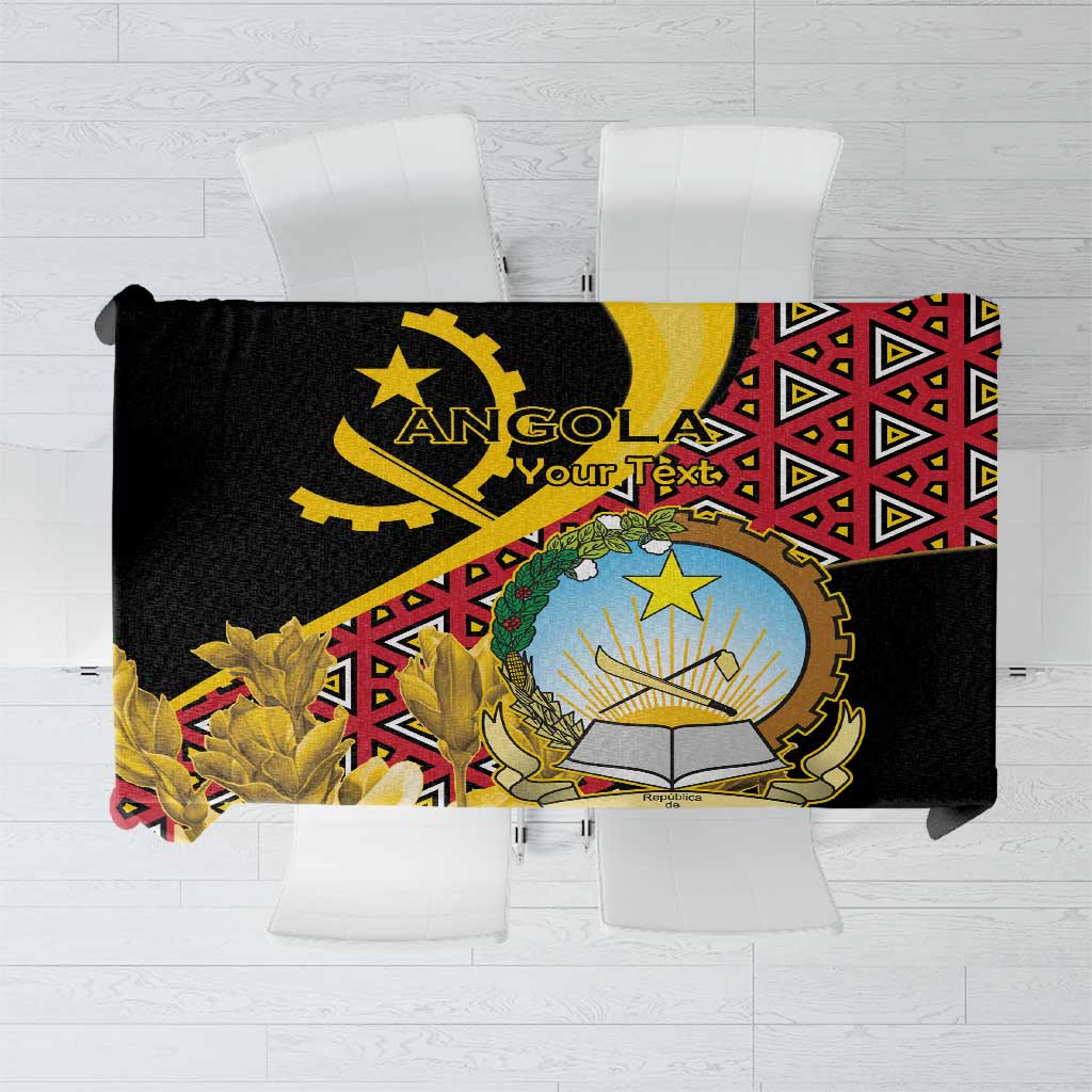 Personalized Angola Tablecloth Coat Of Arms Welwitschia Mirabilis