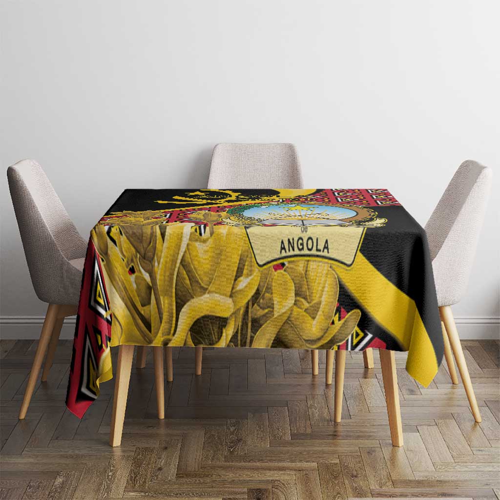 Personalized Angola Tablecloth Coat Of Arms Welwitschia Mirabilis