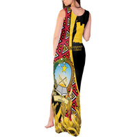 Personalized Angola Tank Maxi Dress Coat Of Arms Welwitschia Mirabilis