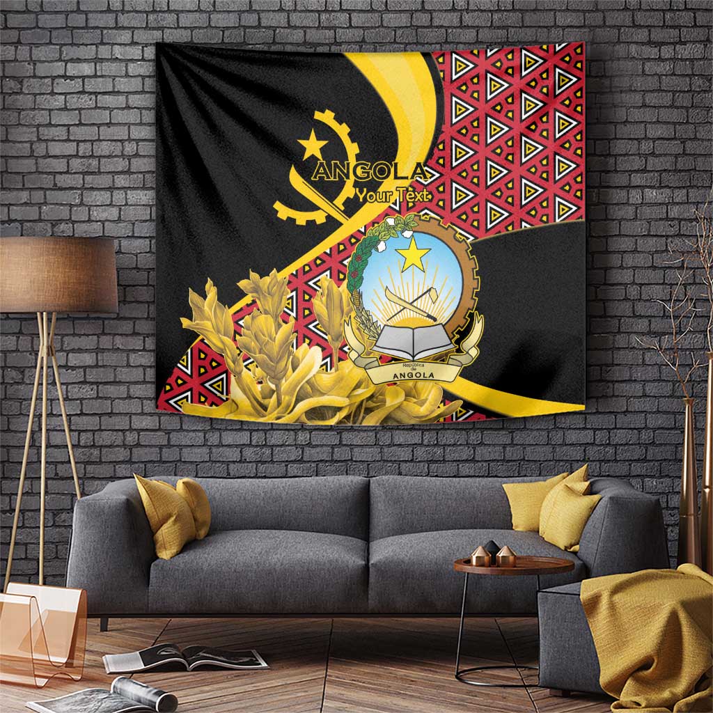 Personalized Angola Tapestry Coat Of Arms Welwitschia Mirabilis