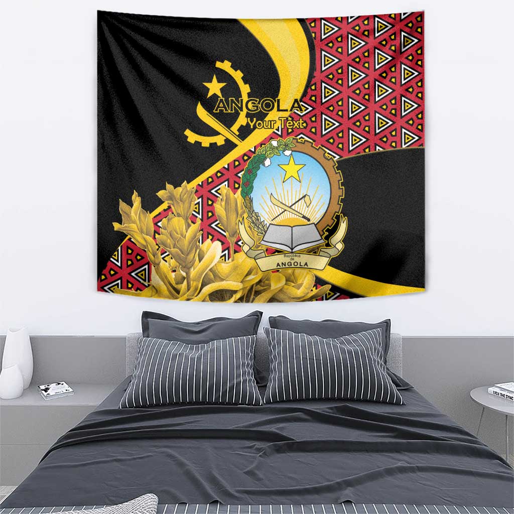 Personalized Angola Tapestry Coat Of Arms Welwitschia Mirabilis