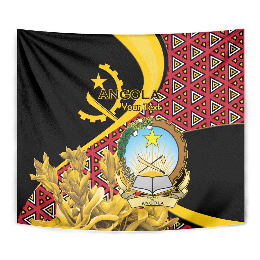 Personalized Angola Tapestry Coat Of Arms Welwitschia Mirabilis