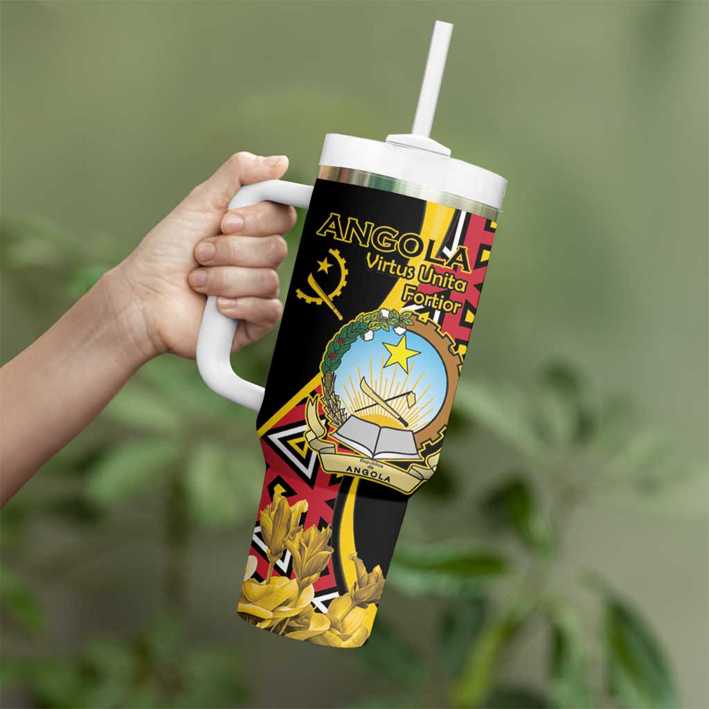 Personalized Angola Tumbler With Handle Coat Of Arms Welwitschia Mirabilis