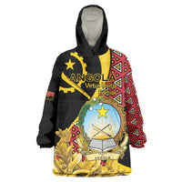 Personalized Angola Wearable Blanket Hoodie Coat Of Arms Welwitschia Mirabilis