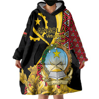 Personalized Angola Wearable Blanket Hoodie Coat Of Arms Welwitschia Mirabilis