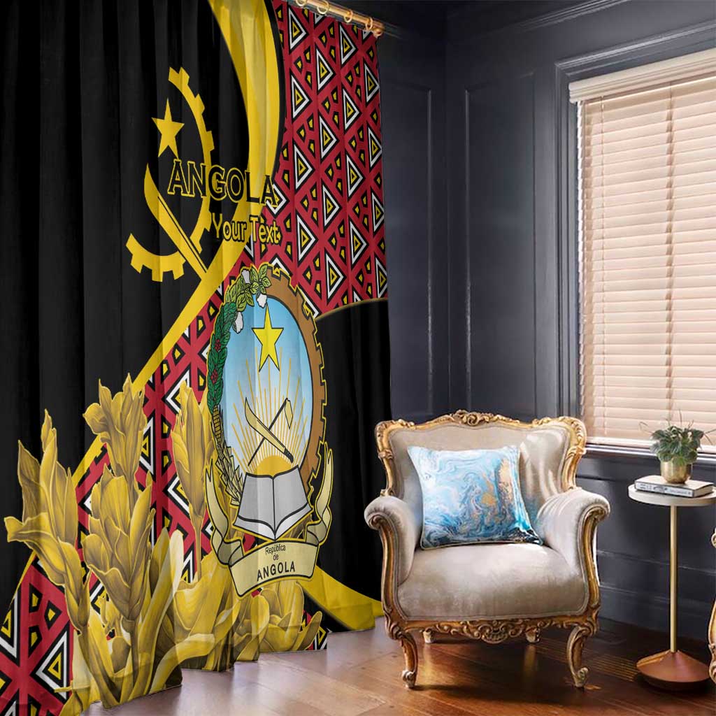 Personalized Angola Window Curtain Coat Of Arms Welwitschia Mirabilis